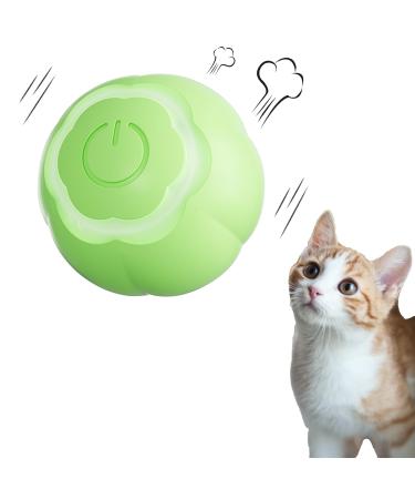Peticularz cat toys self-employment electrical Powerball 2.0 for cats interactive wloom intelligence cat ball magic ball (green with petals) flower green