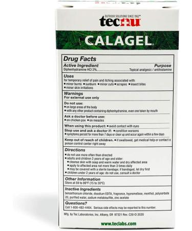 Tec Labs TECNU CalaGel 6 oz - Maximum Strength Anti-Itch Medicated Gel - Buy Online on GoSupps.com