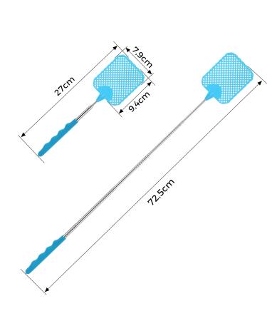 Takuza Fly Gossip - 2 Pieces Pest Control with Integrated Mosquito Scraper for Flies Wasps & Mosquitoes - Black & Blue - Buy Online on GoSupps.com