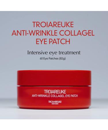 TROIAREUKE Anti-Wrinkle Collagel Eye Patch - Smooths Wrinkles Reduces Puffiness & Dark Circles | Hydrogel Facial Patches (60 Count - Buy Online on GoSupps.com