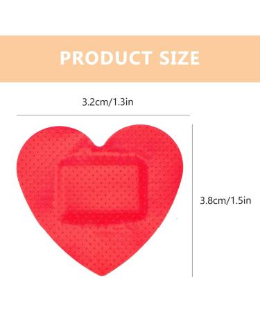 GANAZONO 100pcs Heart Shaped Portable Adhesive Wound Bandages - Breathable Heart Shaped Patches for Wound Care - Buy Online on GoSupps.com
