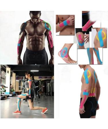 Cotton Sticky Kinesiology Tape - 16ft Therapeutic Athletic Tape for Pain Relief & Muscle Support (5CMx5M Neon Red) - International Shipping Available - Buy Online on GoSupps.com