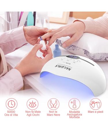 Buy Nailgirls 48W UV LED Nail Dryer - Smart Timer & LCD Display for Gel Nails | Best Nail Lamp for Home & Salon - Buy Online on GoSupps.com