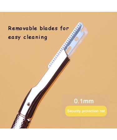 Yoezuo Eyebrows Shaver | 6-Blade Reusable Facial Razor for Men & Women | Rose Gold Eyebrow Razor - Buy Online on GoSupps.com