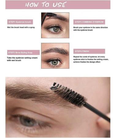 Li Ying 3D Eyebrow Shaping Soap Kit Setting Gel Long Lasting Waterproof Eyebrow Wax Tint Pomade with Styling Brush - Buy Online on GoSupps.com