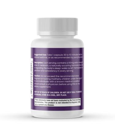 SIERRA LIFE SCIENCES 60 mg High Dosage Melatonin in Easy-to-Swallow Capsules - 60 Servings - Buy Online on GoSupps.com
