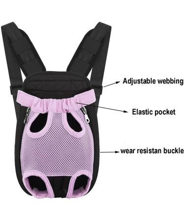 Pet Carrier Backpack Adjustable Dog Front Carriers Dog Slings for Safety Travel Easy Fit for Hiking Camping Travelling for Small Medium Large Dogs Puppies M Pink - Buy Online on GoSupps.com