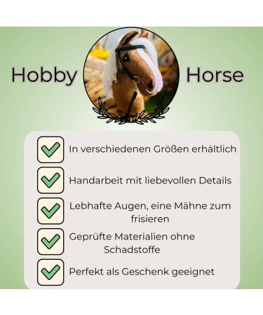 KHT Aria Shop Hobby Horsing - Plush Horse Sports Toys | Trendy Dressage Exercises | Handmade Hobby Horse A3 Light Brown - Buy Online on GoSupps.com