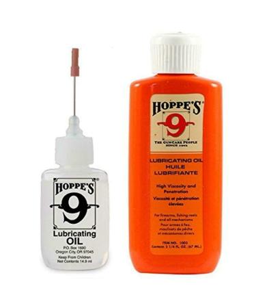 Hoppe's Oil Combo Pack - No. 9 Precision Bundled with 2-1/4 oz Refill