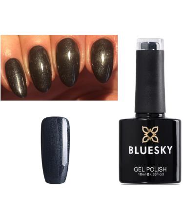 Bluesky Nail Gel Polish Grey Shimmer Overtly Onyx Dark GREY SHIMMER 80540 UV LED Soak Off 10ml
