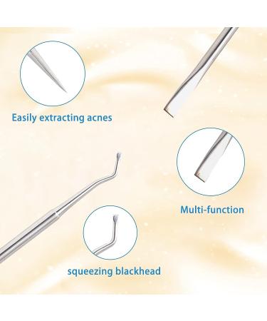 Professional Blackhead and Whitehead Extractor Tool Kit - 5 Pcs/Set for Face and Nose - Stainless Steel Pimple Popper Set VT921A - Buy Online on GoSupps.com