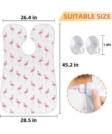 Buy Beard Bib Apron - Non-Stick Waterproof Hair Catcher for Men | Flamingo Pattern Trimming & Grooming Cloth - Buy Online on GoSupps.com
