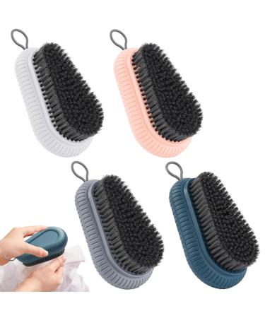 Hand washing brush 4 pieces of hand brush nail brush cleaning brush with hanging rope for cleaning fingernails and bathroom sink white blue gray pink - Buy Online on GoSupps.com