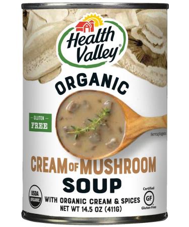 Health Valley Organic Soup, Cream of Mushroom, 14.5 Oz (Pack of 12) Cream of Mushroon