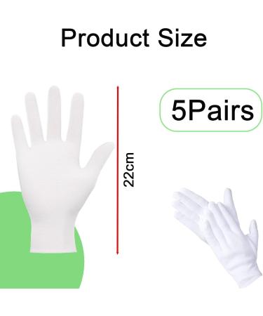 5 Pairs White Cotton Gloves Moisturizing Gloves Cotton Gloves for Eczema Protective Gloves Cotton Gloves for Dry Hands Hand Cream Gloves Cotton Moisturising Gloves One Size Fits Men and Women - Buy Online on GoSupps.com