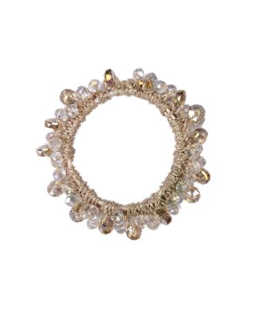 5 Pcs Rhinestone Hair Ties - Crystal Hair Bands for Women and Girls - 2.8 Inch Two-tone Crystal Color - Pack of 5 - Buy Online on GoSupps.com