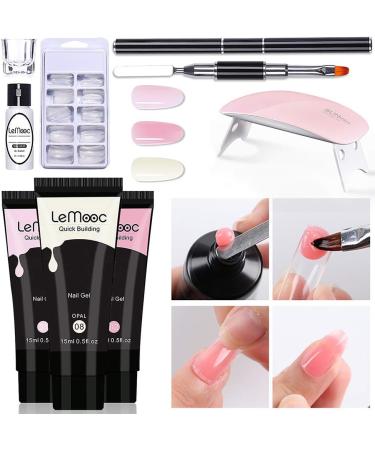 GMWD Poly Nail Gel Kit Gel Nail Extension Kits 3 Colours 15ml Polygel Nail Starter Kit Professional Nail Builder Gel Set Quick Extension Building Gel Starter Kit Nail Art Sets for Beginners - Buy Online on GoSupps.com
