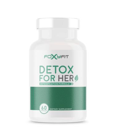 FoxyFit Detox for Her 30 Day Detox Cleanse Formula That Supports Healthy Digestion Function Promotes Detoxification & Balances from Within* 1