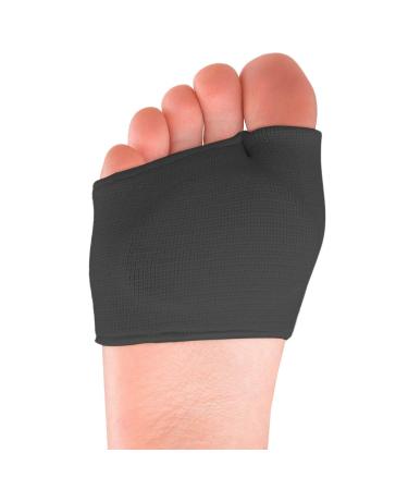 Metatarsal Sleeve Pads Ball of Foot Cushions with Soft Gel Fabric Forefoot Compression Socks Half Bunion Sleeves Great for Mortons Neuroma Metatarsal and Forefoot Pain Relief for Men and Women.