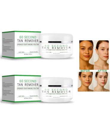 2PCS Tan Remover Self 60 Second Tan Remover Gentle Self Tan Eraser Exfoliating Tan Eraser Body Scrub Fast Erase Patches & Prep for Flawless Tan