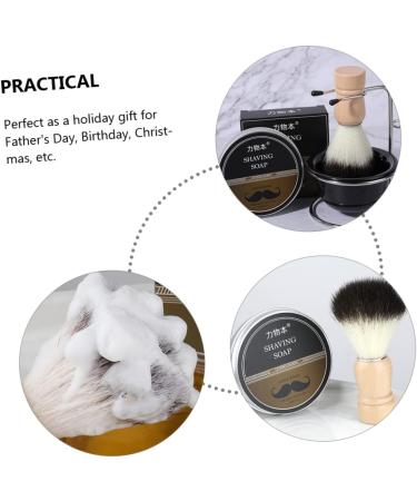 Beavorty Shaving Foam Bowl & Badger Brush Set - Essential Men's Grooming Kit for Travel | Black 12x8.5cm - Buy Online on GoSupps.com