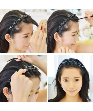 Double Bang Hairstyle Hair Needle - Fashion Double Layer Twist Band & Braiding Tool (Black Set) - Buy Online on GoSupps.com