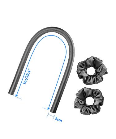 Buybeybuy Silk Heatless Curling Rod Headband for Long Hair - Black - Buy Online on GoSupps.com