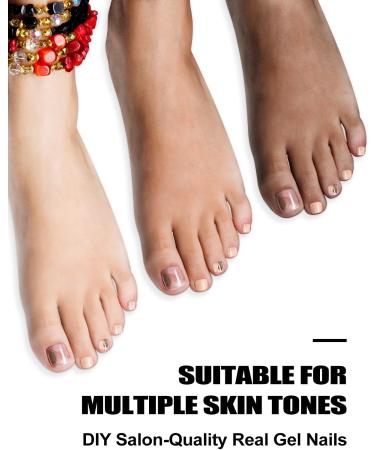 EBANKU 32 PCS Gel Nail Strips Toeail Wraps with Nail File - UV/LED Lamp Required - Buy Online on GoSupps.com