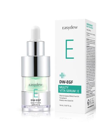 EASYDEW Multi Vita E Serum - Korean Facial Serum for Skin Elasticity with Vitamin E EGF Peptide Ceramide NP Panthenol - Smoothing Moisturizing Firming and Wrinkle Improvement 0.47 fl.oz.
