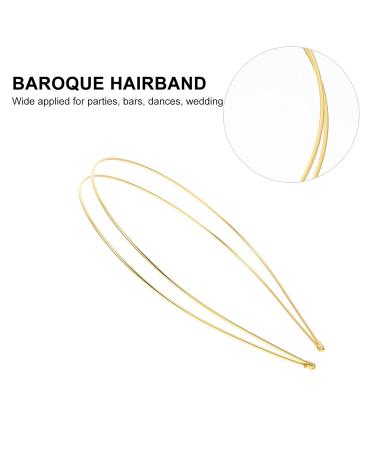Minkissy 4-Pack Metal Double Terris Elastic Hair Bands - Gold Double Thin Hair Accessories for Women & Girls | Perfect for Weddings & DIY Crafts - Buy Online on GoSupps.com
