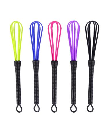 ANGGREK 5PCS Plastic Salon Barber Hairdressing Hair Color Dye Cream Whisk Kitchen Balloon Mixer Tool