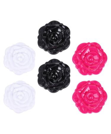 Lurrose Round Mirror 6pcs Mini Folding Mirror Compact Mirror Rose Shape Makeup Mirror Double Sided Women Travel Pocket Makeup Mirror for Purses Pocket Magnifier