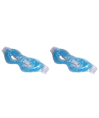 Bstepompre 2X Hot Cold Sleeping Eye Mask Ice Cool Blue Compress Gel Eyeshade Fatigue Relief Eye Care