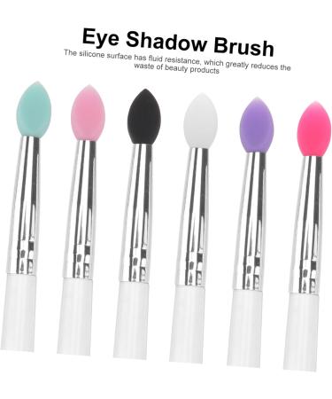 BELLIFFY 6pcs Eye Shadow Brush Makeup Eyeshadow Big Sequined Eyeshadow Brush Transparent Plastic Handle - Buy Online on GoSupps.com