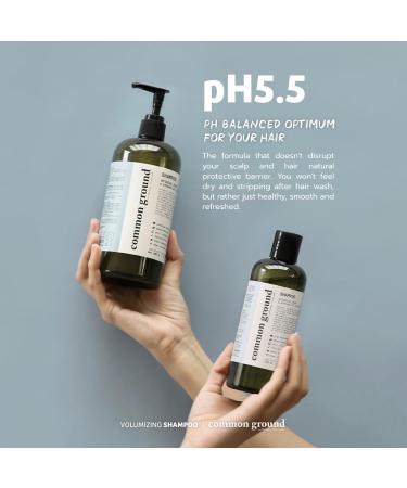 COMMON GROUND Volumizing Natural Shampoo - Paraben & Cruelty Free Organic & Vegan Avocado Oil pH5.5 Color Safe for Healthy Scalp & Shine - 16.9 Fl Oz - Buy Online on GoSupps.com