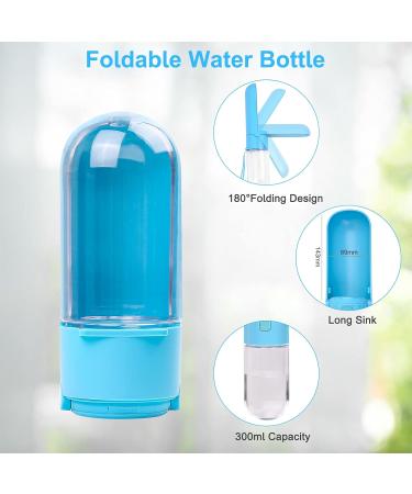 Buy KQPIINW Portable Dog Water Bottle - 300ml Foldable Pet Water Bottle for Camping Walking & Hiking - Ideal for On-the-Go Hydration (Blue) - Buy Online on GoSupps.com