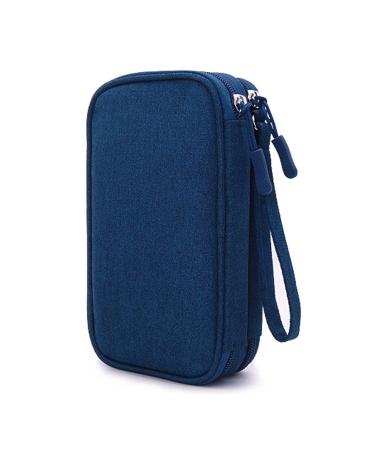 Diabetes Bags for Supplies Diabetic Supply Organizer Travel Storage Bag Carrying Case for Insulin Pens Glucose Meter Alcohol Prep Pads Test Strips Testing Kit Lancets Vials Medication (Blue)