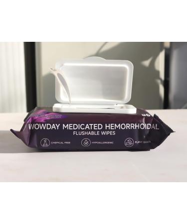 Flushable Hemorrhoid Wipes | Maximum Strength Witch Hazel Wipes | 56 Count Fragrance Free Adult Hemorrhoids Medicated Witch Hazels Wipe for Butt Hemorrhoidal Itch 56 Count (Pack of 1) - Buy Online on GoSupps.com