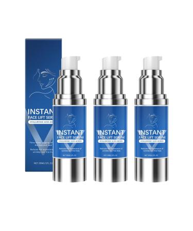QPJUVC Instant Face Lift Serum with peptides and hyaluronic acid - Temporary firming cream for face and neck - Reduces fine lines wrinkles and under-eye bags (3)