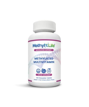 Methyl-Life Chewable Methylated Multivitamin for Children and Adults - L-Methylfolate + Active B12  MTHFR - 30 Adult Servings