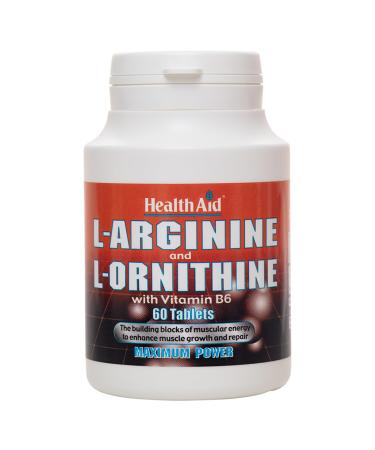 HealthAid L-Arginine with L-Ornithine 300mg - 60 Tablets