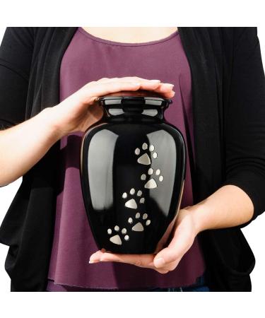 Trupoint Memorials Small Pet Urn - Loving Resting Place for Dogs and Cats Ashes (Up to 17 Pounds) - Black - Buy Online on GoSupps.com