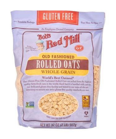 Bob's Red Mill Gluten Free Old Fashion Rolled Oats (32 Ounce, Pack of 3) 2 Pound (Pack of 3)