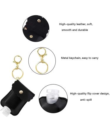 JINZHOUFUZHUANG Hand Sanitizer Keychain Holder (2PCS) - Reusable Travel Bottles (60ml) in Brown & Black - Buy Online on GoSupps.com