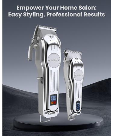 Professional Men s Clippers & Grooming Set | Cordless Beard Trimmer & Hair Cutting Kit - Silver - Buy Online on GoSupps.com