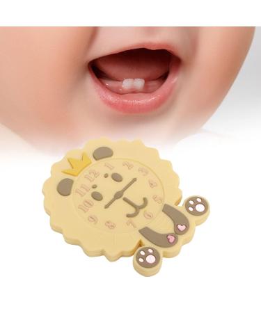 Cartoon Animal Alarm Clock Shaped Teething Toy | Silicone Gum Relief Toy for 0-12 Months Baby - Buy Online on GoSupps.com