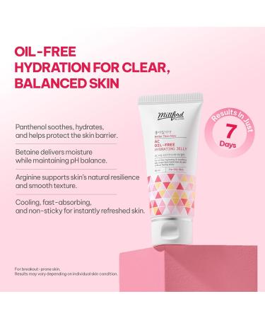 Millford AC Oil-Free Hydrating Jelly 2.7Oz 80ml Oil Free Facial Moisturizer for Acne-Prone Skin Niacinamide 2% Unscented Mild Soothing Cream Non Greasy Moisturizer Korean Skincare - Buy Online on GoSupps.com