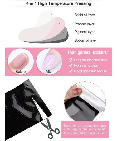 Ebanku 20pcs Pastel Violet UV Gel Nail Film - Self-Adhesive Nail Stickers & Foil Wraps with Nail File for Women & Girls - Perfect for Nail Art Decoration - Buy Online on GoSupps.com