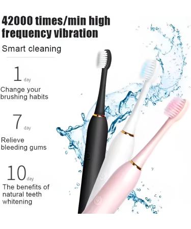 Buy Electric Toothbrush - 4 Brush Heads Rechargeable 6 Modes Fast Charging Pressure Sensor - International Shipping Available - Buy Online on GoSupps.com