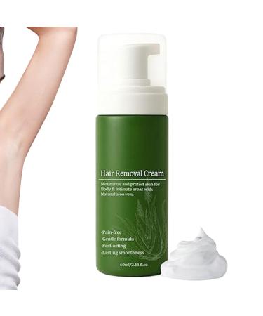 Facial Hair Removal Cream | 60ml Natural Hair Removal Cream For Men | Care Products For Intimate Areas | Home Use Shower Bathroom Daily Shaving Travel For